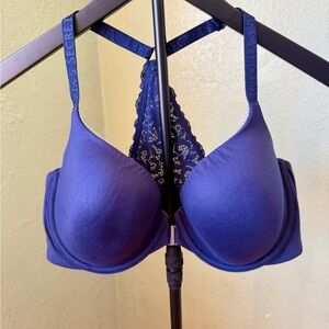 Victoria's Secret Deep Blue Lace Bra. Size 38D
